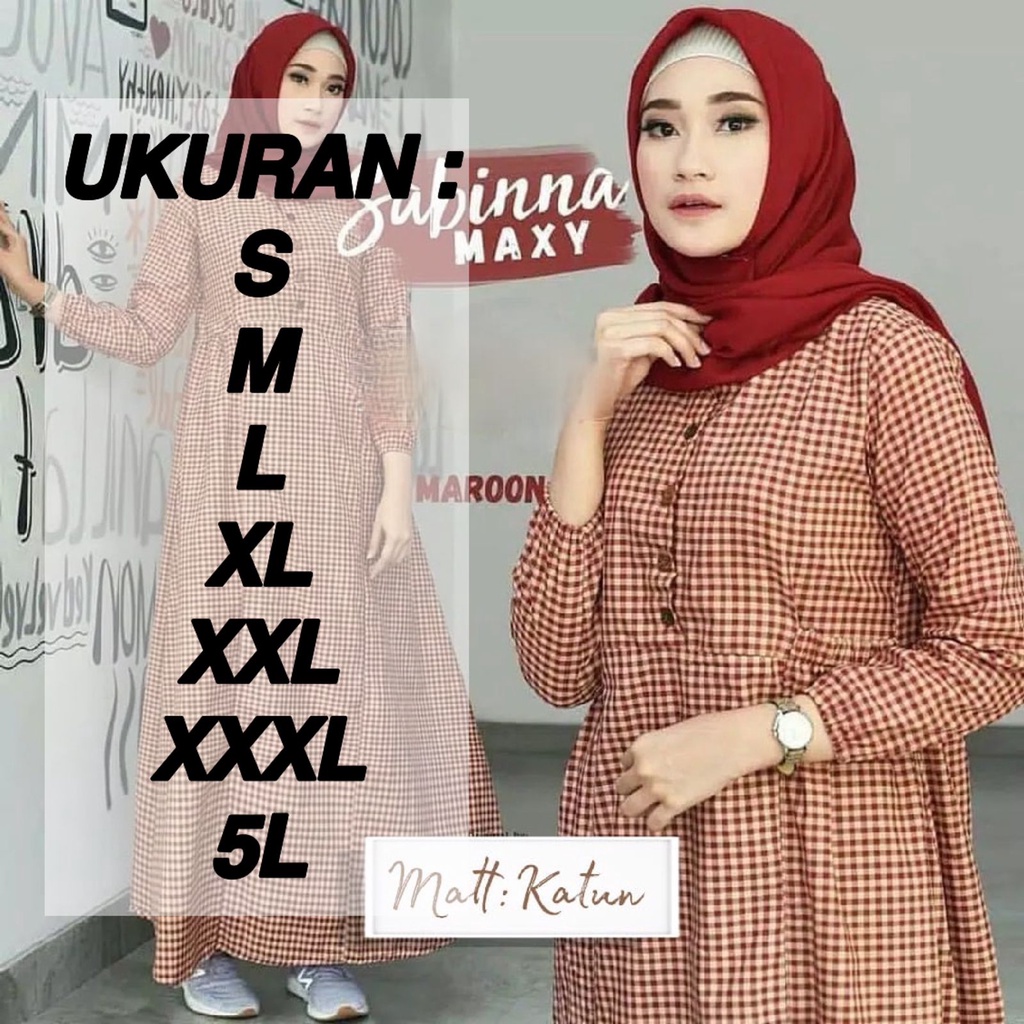 CUCI GUDANG 5L XXXL XXL XL L M S | Katun kotak sabina maxi