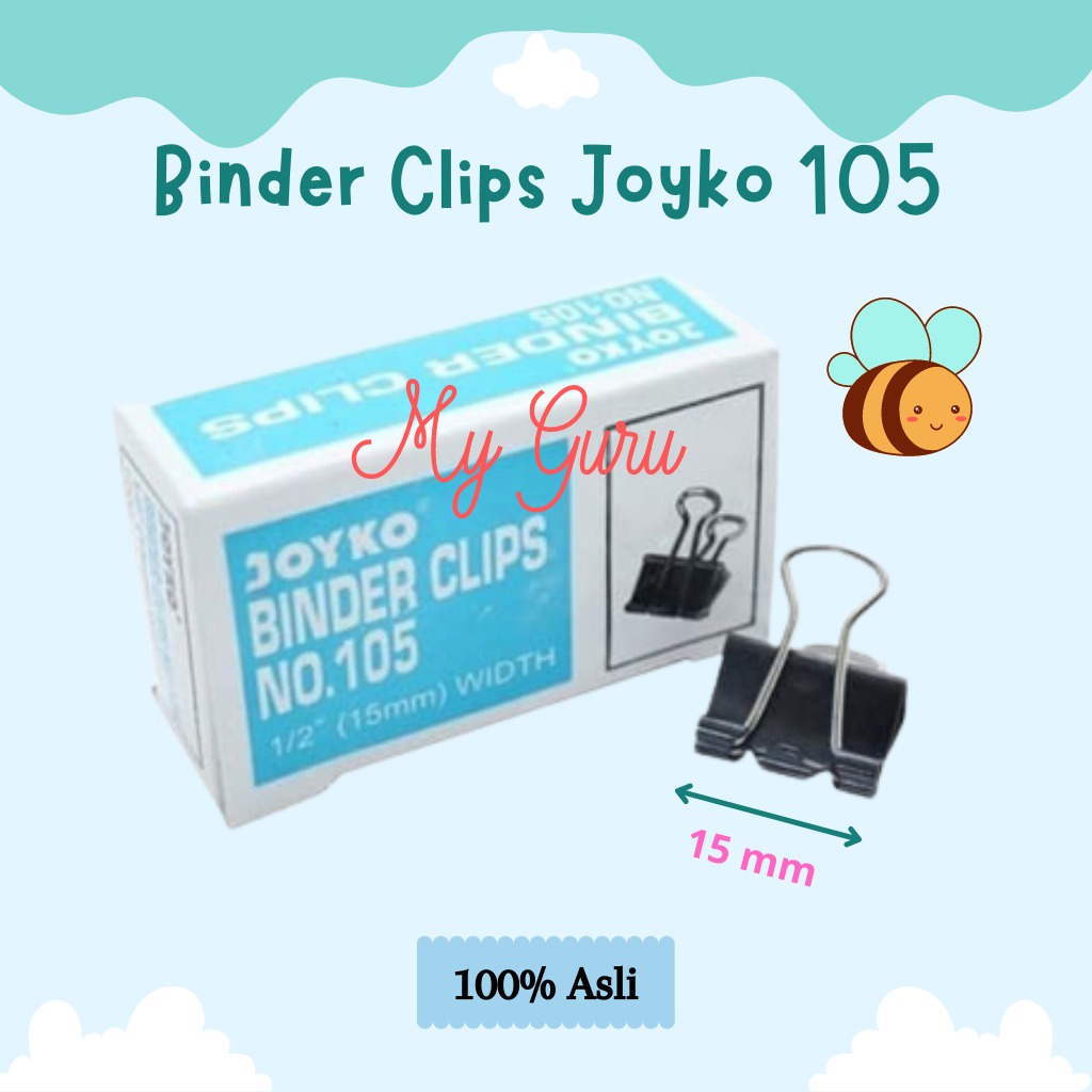 

[PAK KECIL] BINDER CLIP / KLIP PENJEPIT KERTAS JOYKO NO. 105 (12 PCS)