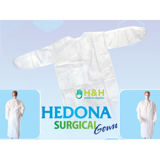 Surgical Gown Hedona / Surgical Gown Putih / Baju Operasi / Baju OK