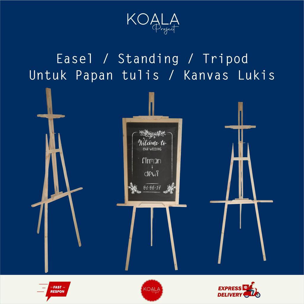 

EASEL WOODEN FRAME FOTO LUKIS STAND KAYU - KOALA PROJECT