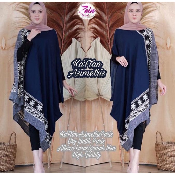 Kaftan Batik Asimetris Pesta model B