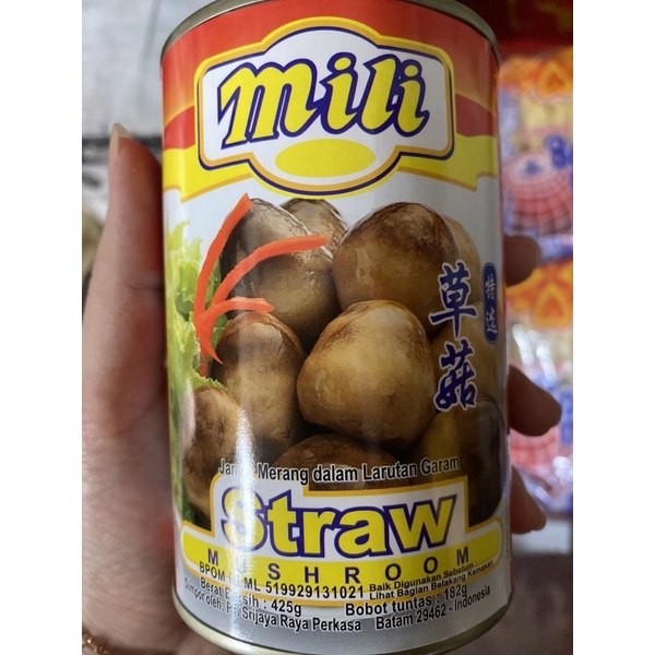 Jamur Merang kaleng/Straw Mushroom/Sayur Kaleng