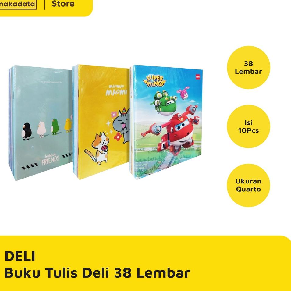

[BiY㊍] BUKU TULIS DELI / BANYAK MOTIF 38 LEMBAR (1 PACK) MURAH Diskon.promo