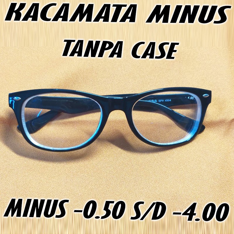 Kacamata Minus Pria dan Wanita Ukuran 0.50-4.00 + TANPA CASE / Kacamata minus trendy