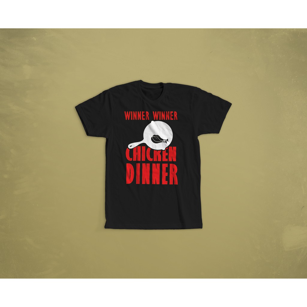 KAOS BAJU TSHIRT COMBED 30S PUBG CHICKEN DINNER KODE N1