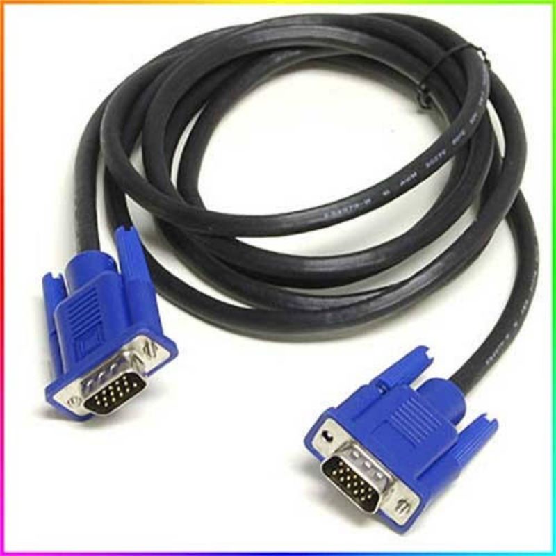 Kabel VGA To VGA Male to Male Laptop Monitor Proyektor 3 Meter
