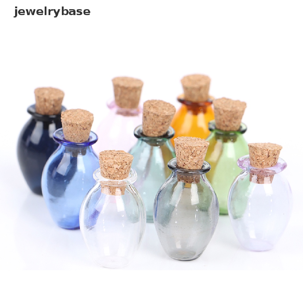 Base 2Pcs / Set Mainan Miniatur Botol Kaca Gabus Skala 1: 12 Untuk Aksesoris Rumah Boneka