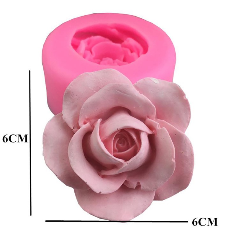 Cetakan Adonan Kue Desain Bunga Rose Blooming 3d Bahan Silikon Untuk Dekorasi