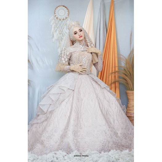 GAUN PENGANTIN BARBIE GOTIK MEWAH BEREKOR//BAJU WEDDING MODERN