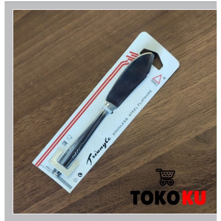 3 SENDOK OLES MENTEGA STAINLESS TRIANGLE TEBAL/BUTTER SPREADER