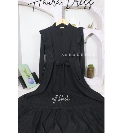 Tidak Diragukan.. HAURA DRESS/DRESS LADY CRUSH/DRESS LEBARAN/DRESS RUFFLE/LADY CRUSH PREMIUM
