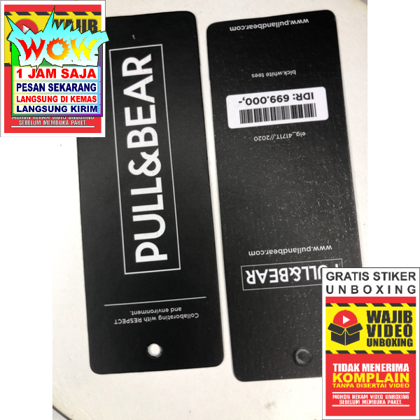 

PULL & BEAR LABEL TAG HANGTAG SUPER PREMIUM CO 1X DI KIRIM 600PCS