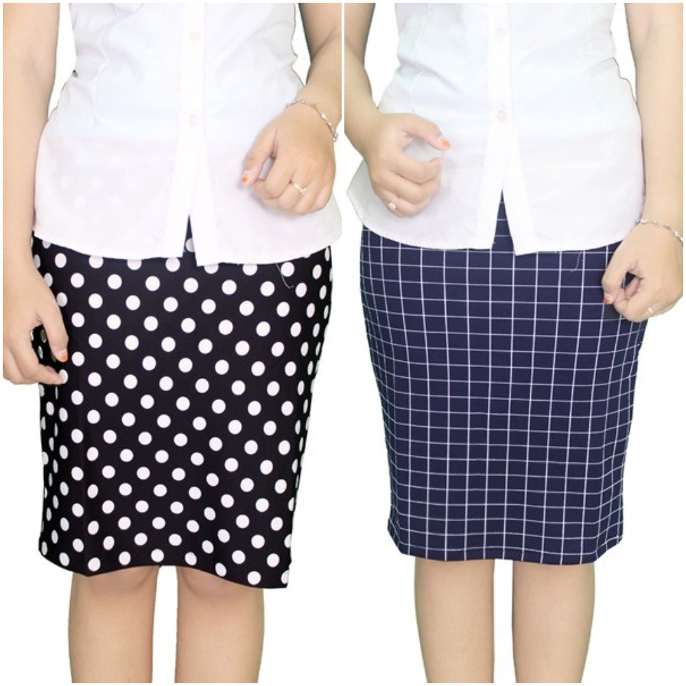 Rok Span Scuba Pendek / Rok Kerja Pendek / Rok Casual/ Rok Pendek (COMB)