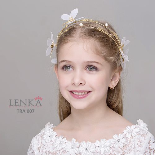 [STOK TERBATAS] Aksesoris Tiara Pesta Emas Anak l Lenka - TRA007