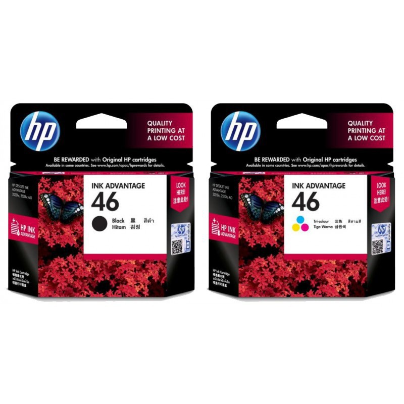 Tinta HP 46 Black/Color Tinta ori HP