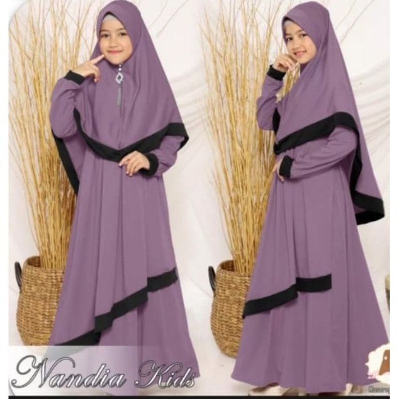 gamis anak nandia kids levander nya