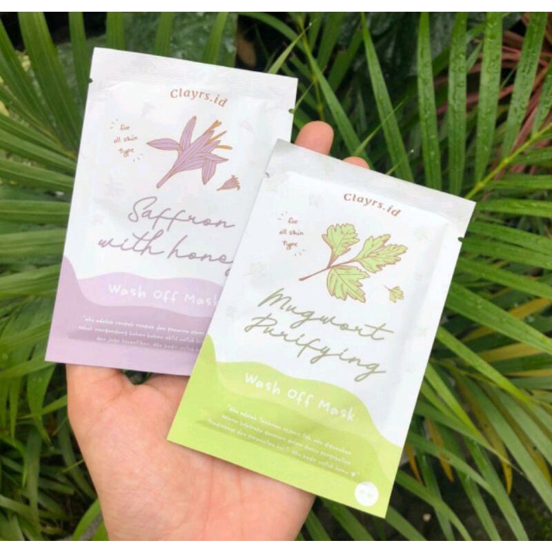 CLAYRS.ID MASKER ORGANIK BPOM APPROVED MUGWORT/SAFFRON