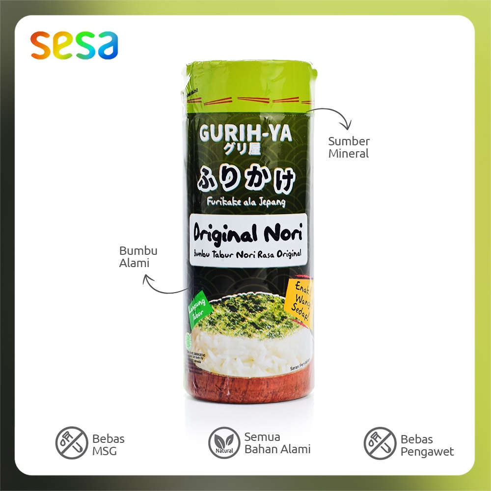 Gurih Ya - Rumput Laut Tabur Rasa Nori Original 45 g