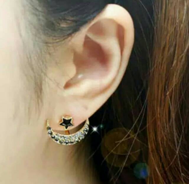 Anting Wanita fashion bulan bintang cantik korea style