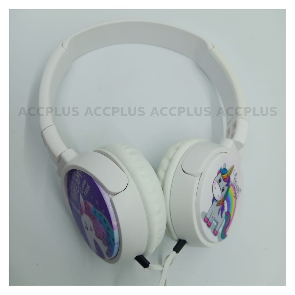 Headphone Bando Anak-Anak Motif Unicron / Doraemon / Hello Kitty