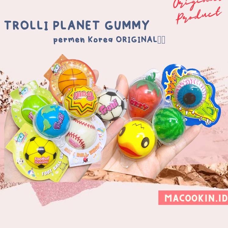 

[KODE PRODUK I68U78059] Trolli Planet Gummy / Gummi Permen Korea 1 buah Permen Jelly Trolli Gummy NONHALAL