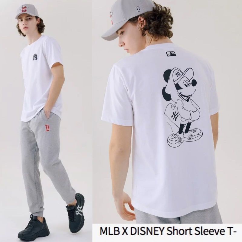 Tshirt MLB x Disney Shrt sleeve Kaos NY Yankees x Disney Kaos Mickey disney newyork MLB