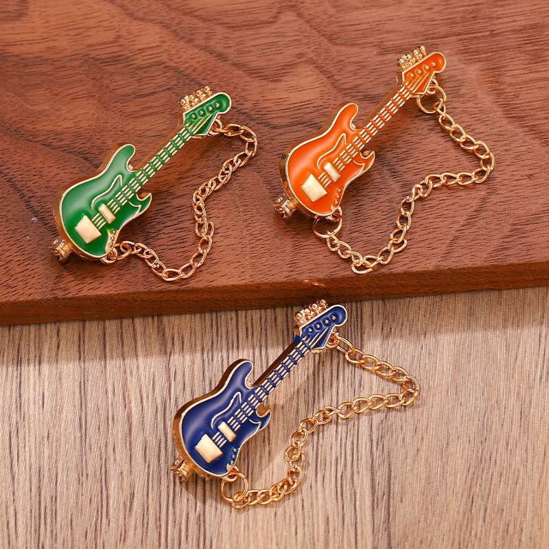 Bros Pin Enamel Desain Gitar Bahan Metal Untuk Aksesoris Pakaian