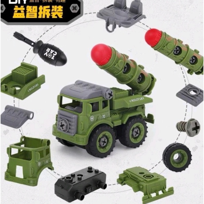 Mainan Anak Mobilan Army Military 1 Set Isi 4 Pcs