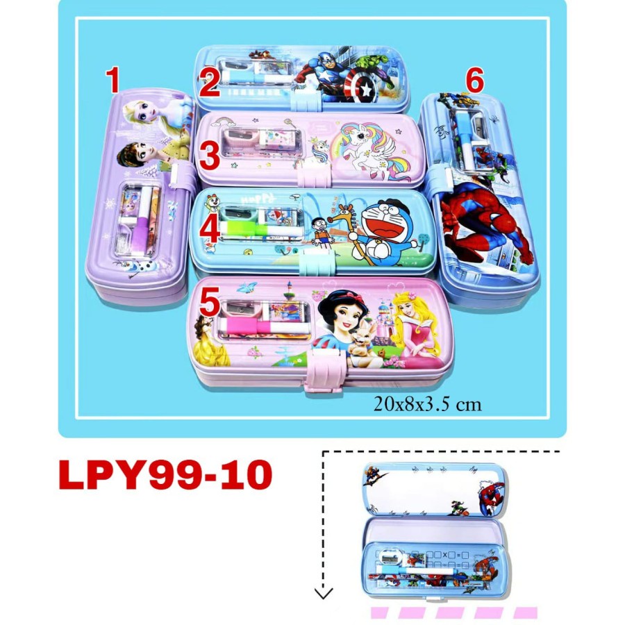 

HD Kotak Pensil Kaleng Set+WB 3 susun/Tempat Pensil/Tin Pencil Case
