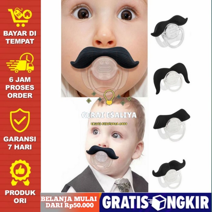 Dot Empeng Bayi Kumis Lucu/Dot Bayi Kumis