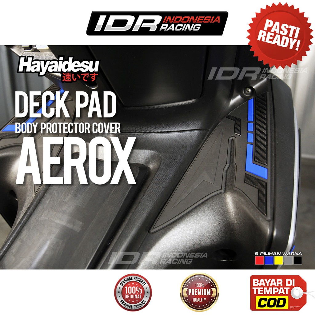 Hayaidesu AEROX Middle Side Deck Pad Cover Tengah Samping Body Protector Karet Pelindung Aksesoris