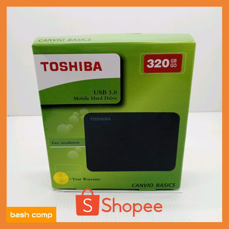 Hardisk External 320GB Toshiba Canvio Basic USB 3.0 Promo /HDD Eksternal 320GB