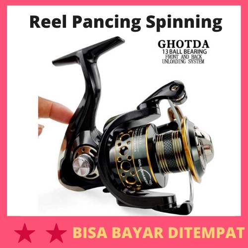 BK2000 Reel Pancing Spinning Fishing 5.2:1 BB 13 / Reel Rell Rel Ril Riil Rill Gulungan Katrol Panci