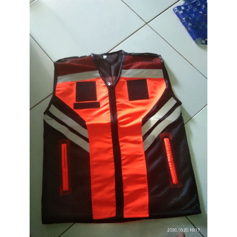 Rompi safety touring security satpam warna oren