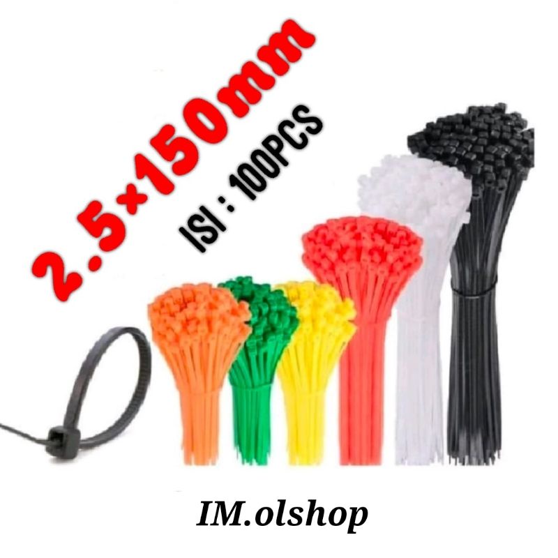 Kabel Tie/ Kabel Ties/ Cable Tis/ Tali Tis/ Tali Pengikat/Kabel tis 2.5x150⭐ IM ⭐