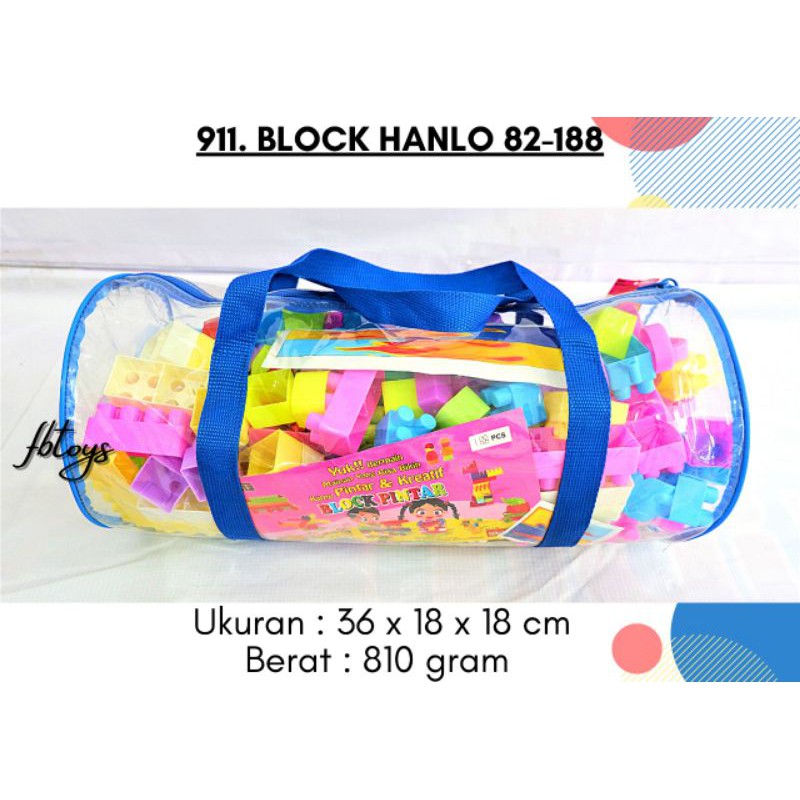 Mainan anak block isi 188 HKF Hanlo 82188