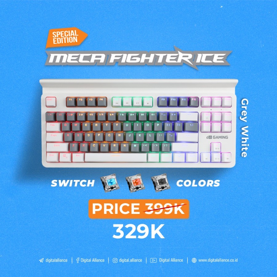 Keyboard Digital Alliance Meca Fighter ICE TKL SE - Keyboard Gaming DA Meca Fighter ICE TKL SE