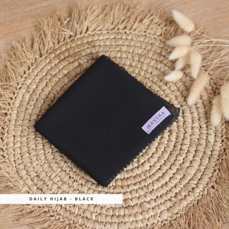 Katalog DAILY HIJAB SQUARE/ POLYCOTTON /Bella square-Black