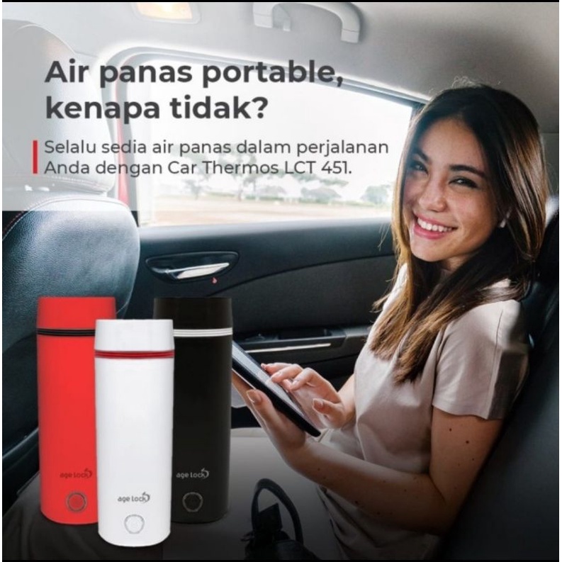 Electric Car Thermos AGE LOCK LCT 451 - Termos Air Panas Rechargeable