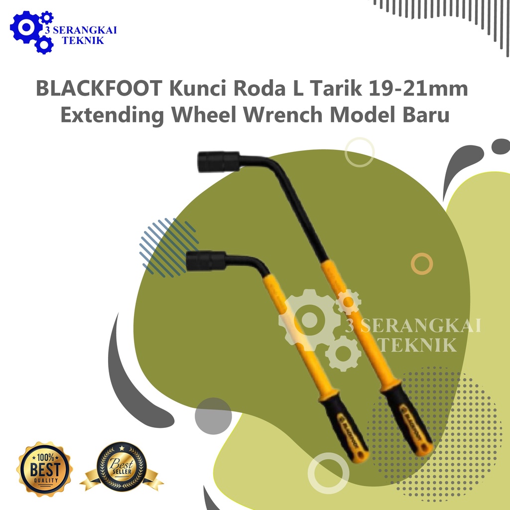 BLACKFOOT Kunci Roda L Tarik 19-21mm Extending Wheel Wrench Model Baru