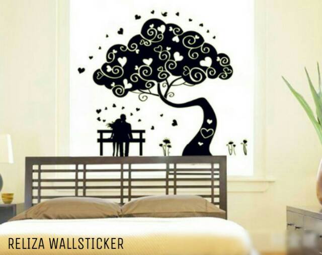 RELIZA Wall Sticker / Stiker Dinding 60X90 POHON GLOW IN THE DARK  LOVE TREE ABQ9610