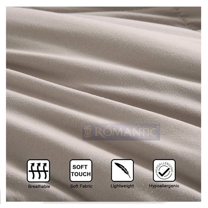 Two Tone Bedcover set Coklat muda x tua by ROMANTIC katun jepang adem halus custom 180x200 murah