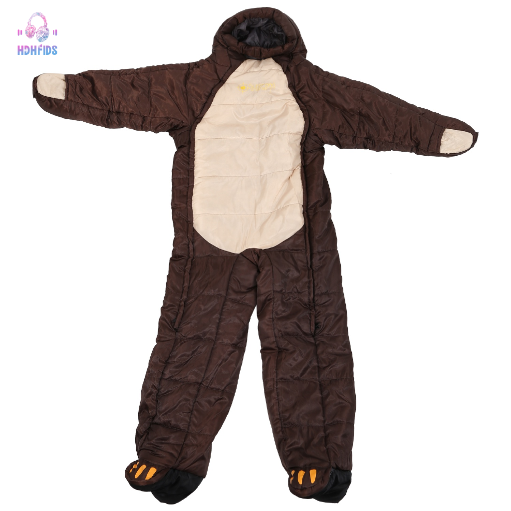 Sleeping Bag Desain Brown Bear Bahan Polyester Tahan Air 5 C 0 C Untuk Outdoor Camping Hiking Adventure Winter Shopee Indonesia