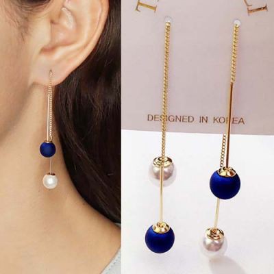 Anting Korea Anting Panjang Gantung Bola Beku Tassel Earrings 02C892r/1r/3r/4r/0327E4r