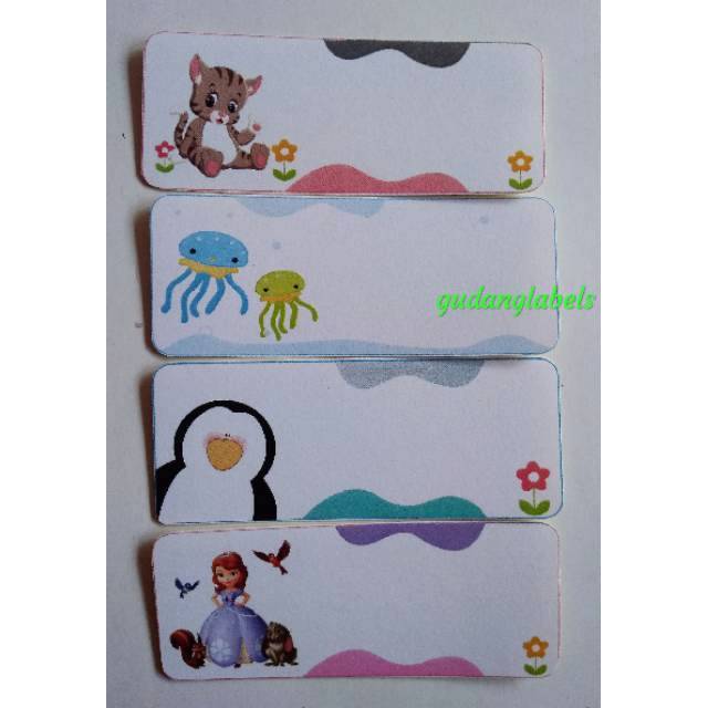 

Stiker Label Nama Motif Lucu waterproff