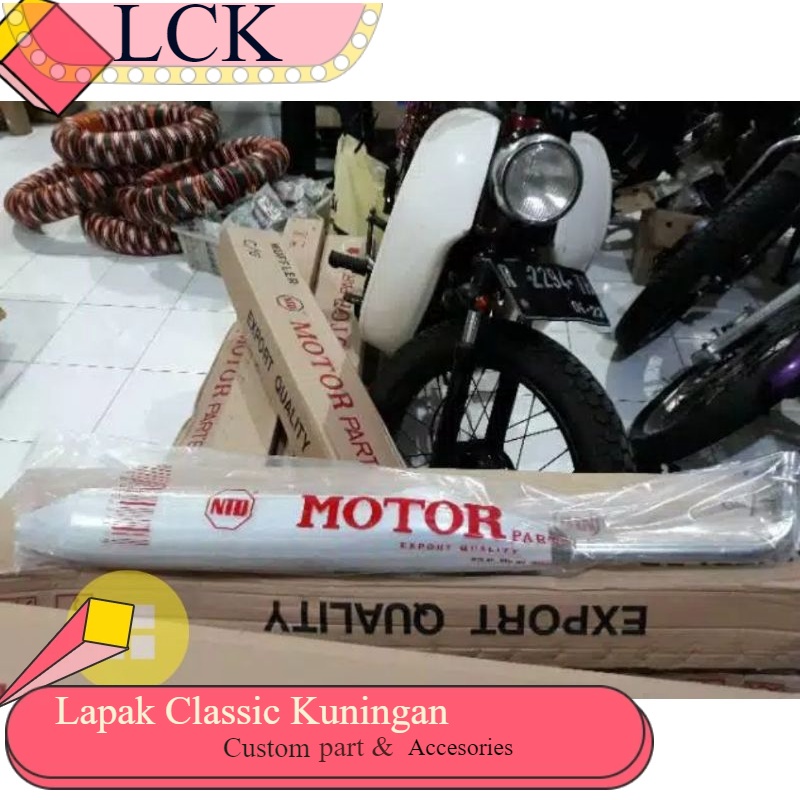 KNALPOT ORIGINAL HONDA C70 PITUNG MERK NTD