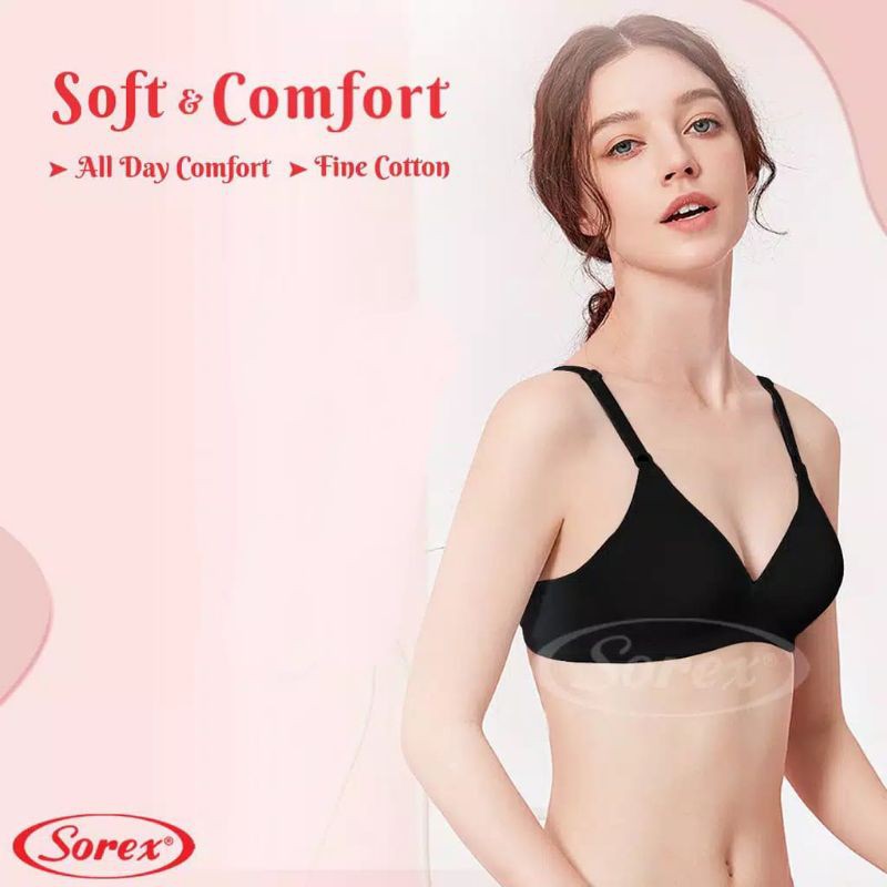 SOREX Bra soft &amp; Comfort 17228 Busa tanpa kawat setara cup B-C