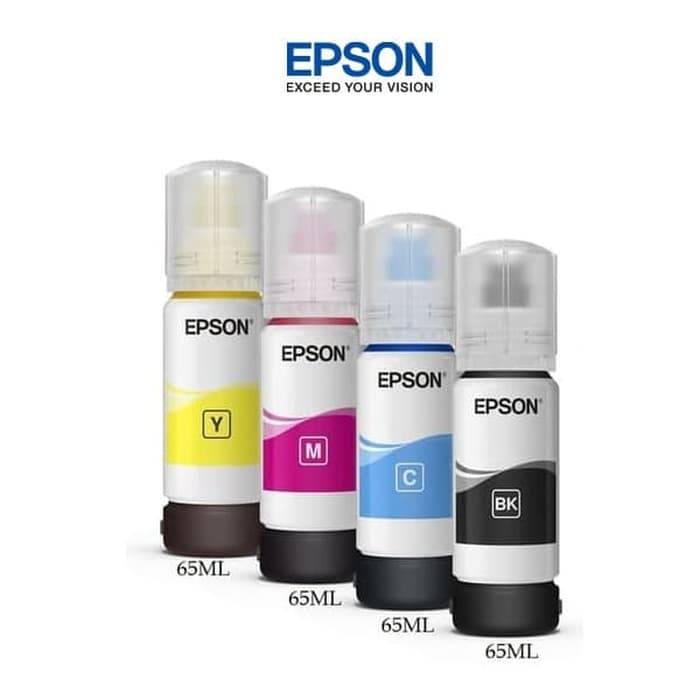 TINTA EPSON 003 T003 CYAN BLACK YELLOW MAGENTA FOR PRINTER L5190 L3110 L3150 L1110 65ML ORIGINAL