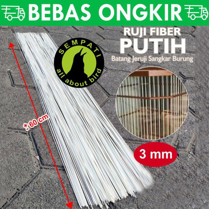 Buruan Serbu] Ruji/Jeruji Fiber 3 Mm Sangkar Kandang Burung Merpati Kotak Putih Rjfp