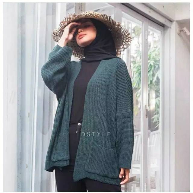 Kardigan Loocy Oversize - Pakaian Wanita - Bahan Rajut - Allsize-4